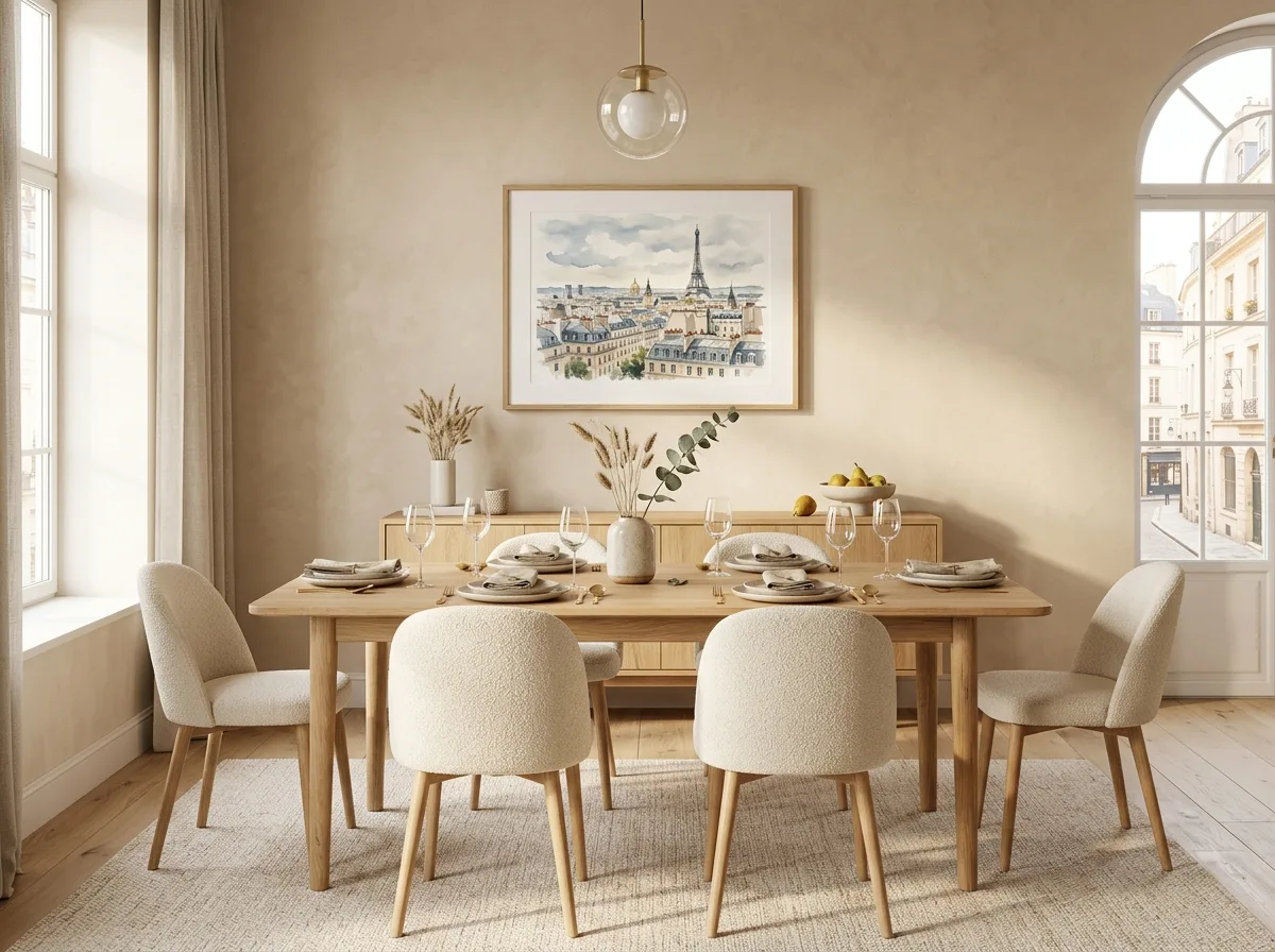Belula artwork displayed in a Minimalist Dining Space
